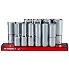 V-Series™ 3/8 in Drive Metric Deep 6-Point Socket Set (12 pc)