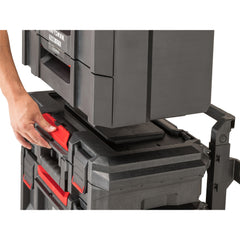 TRADESTACK™ Rolling Tool Storage Tower With Suitcase, Deep Toolbox & Rolling Unit