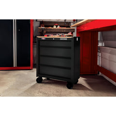 S1000 Series 26 Inch Wide 4-Drawer Mobile Workstation - Black