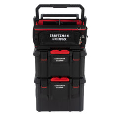 TRADESTACK™  Rolling Tool Storage Tower With Tote, Deep Toolbox & Rolling Unit