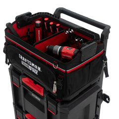 TRADESTACK™  Rolling Tool Storage Tower With Tote, Deep Toolbox & Rolling Unit