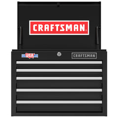 S2000 Series 25 Inch Wide 5-Drawer Tool Chest - Black