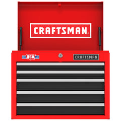 S2000 Series 26 Inch Wide 5-Drawer Metal Tool Chest - Red