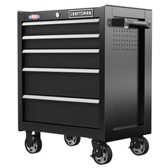 S2000 Series 26 Inch Wide 5-Drawer Rolling Tool Cabinet - Black