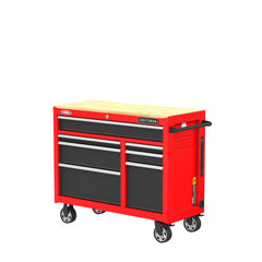 S2000 Series  41 Inch Wide 6-Drawer Mobile Workstation - Red