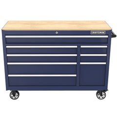 S2000 Series 52 Inch Wide 8-Drawer Mobile Workstation - Midnight