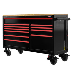 V-SERIES 63 Inch Wide 11-Drawer Mobile Workstation  - Black