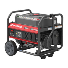 Gas Portable Generator 4550/3650W Recoil Start Wheel Kit CO Alert