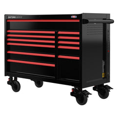 V-SERIES™ 52  Inch Wide 12-Drawer Rolling Tool Cabinet - Black